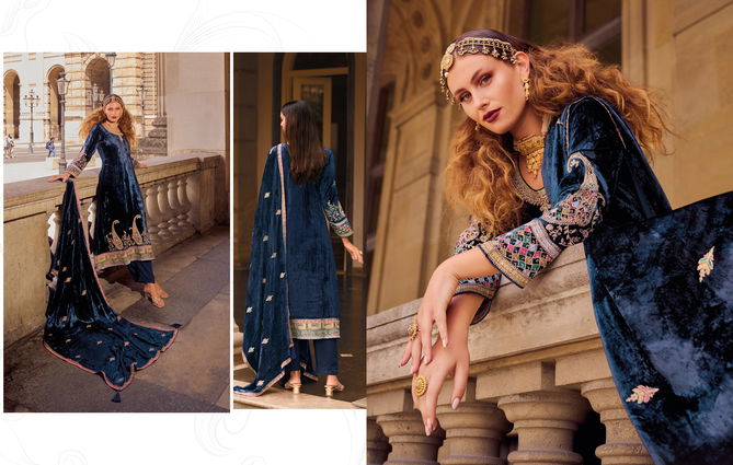 Vogue By Rangati Embroidery Viscose Velvet Salwar Kameez Wholesale Shop In Surat